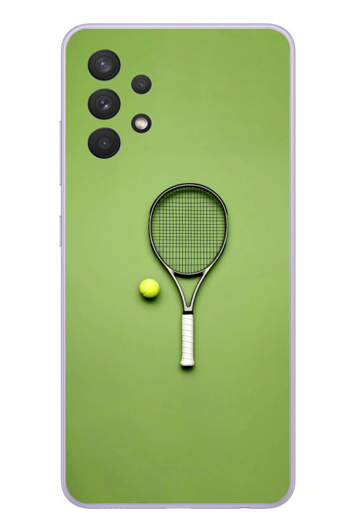 Samsung Galaxy A32 Uyumlu Tenis Raketi Baskılı Silikon Kılıf