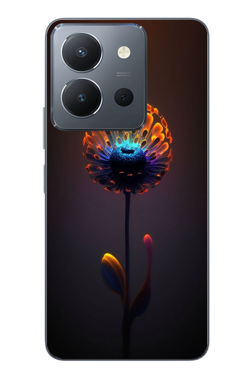 Vivo Y36 Uyumlu Büyülü Çiçek Baskılı Silikon Kılıf