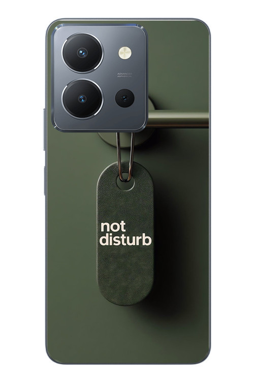 Vivo Y36 Uyumlu Not Disturb Baskılı Silikon Kılıf