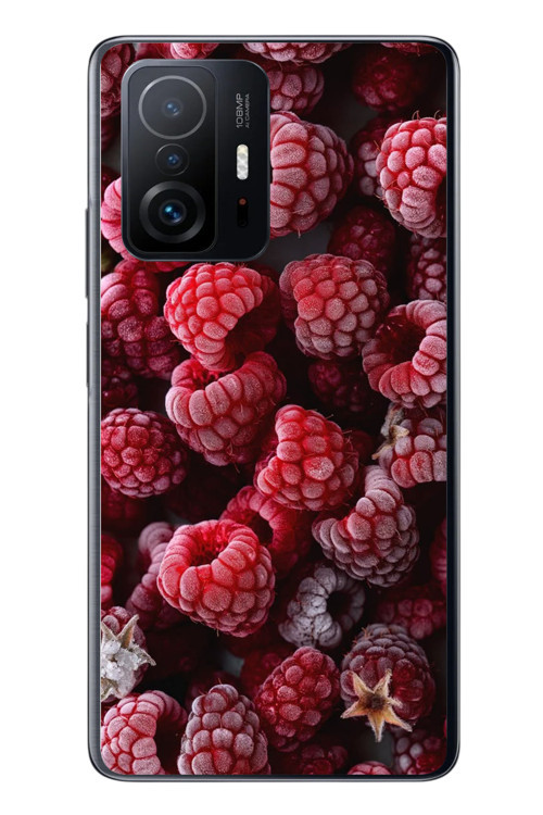 Xiaomi Mi 11 T-11 T Pro Uyumlu Ahududu Frambuaz Baskılı Silikon Kılıf