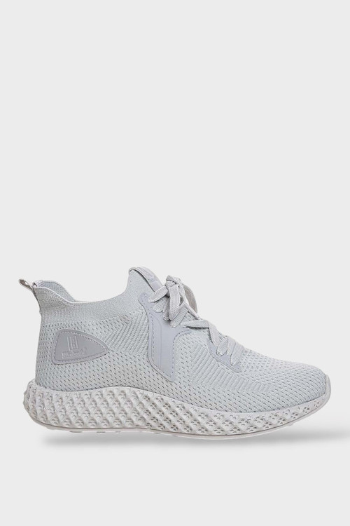 Unisex Triko Örme Sneaker Spor Ayakkabı GRİ