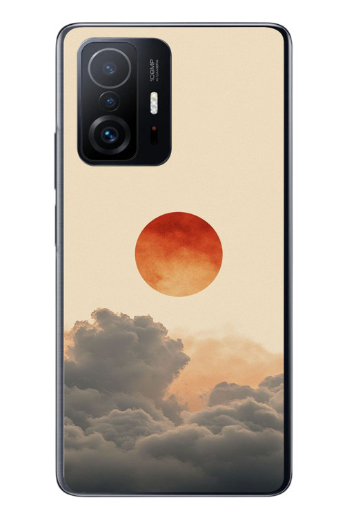 Xiaomi Mi 11 T-11 T Pro Uyumlu Bulut ve Güneş Baskılı Silikon Kılıf