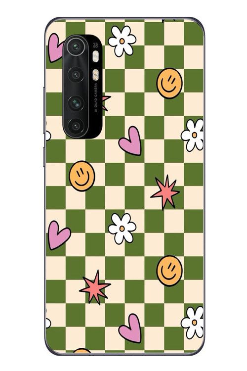 Xiaomi Mi 10 Lite Uyumlu Gülen Kalp Papatyalar Baskılı Silikon Kılıf