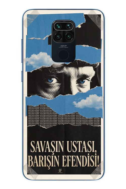 Redmi Note 9 Uyumlu Savaşın Ustası Atatürk Baskılı Silikon Kılıf