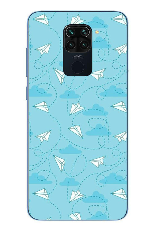Redmi Note 9 Uyumlu Kağıttan Uçak Baskılı Silikon Kılıf