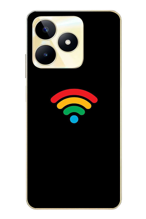 Realme C53 Uyumlu Wifi Simgesi Baskılı Silikon Kılıf