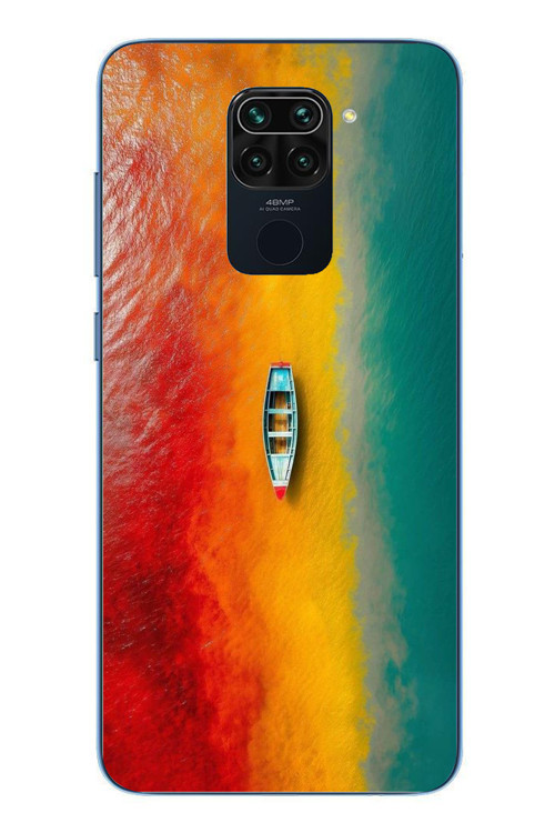 Redmi Note 9 Uyumlu Rengarenk Tekne Baskılı Silikon Kılıf