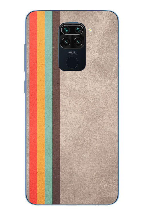 Redmi Note 9 Uyumlu Retro Gökkuşağı Baskılı Silikon Kılıf