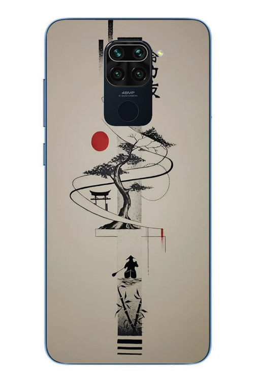 Redmi Note 9 Uyumlu Japon Felsefesi Baskılı Silikon Kılıf