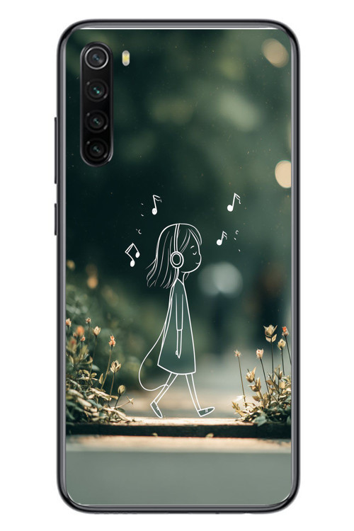 Redmi Note 8 Uyumlu Neon Kız Çocugu Baskılı Silikon Kılıf
