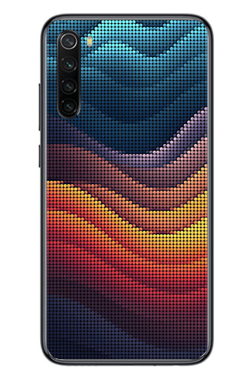 Redmi Note 8 Uyumlu Noktalı Renkler Baskılı Silikon Kılıf