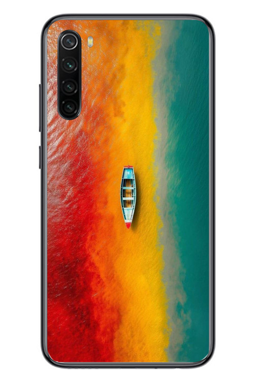 Redmi Note 8 Uyumlu Rengarenk Tekne Baskılı Silikon Kılıf