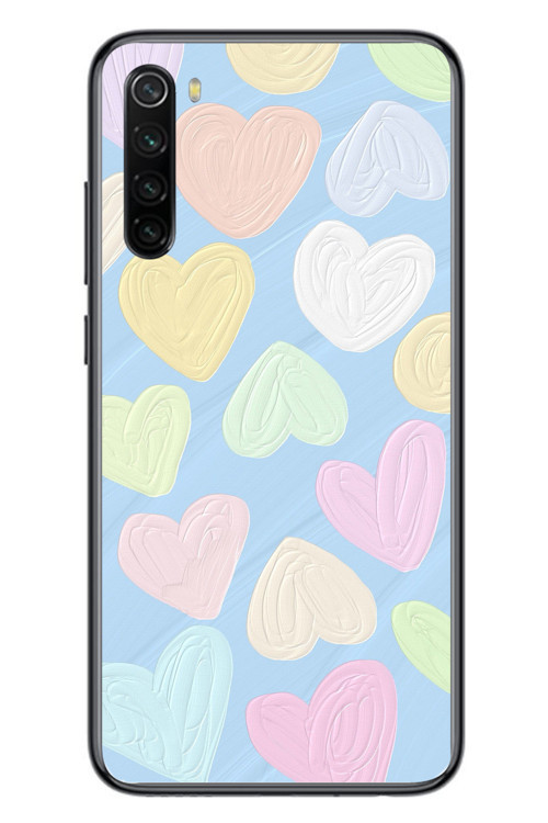 Redmi Note 8 Uyumlu Kalpler Baskılı Silikon Kılıf