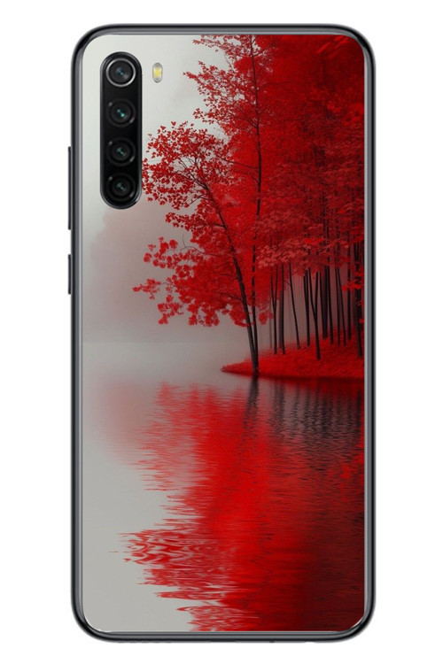 Redmi Note 8 Uyumlu Sonbahar Gölü Baskılı Silikon Kılıf