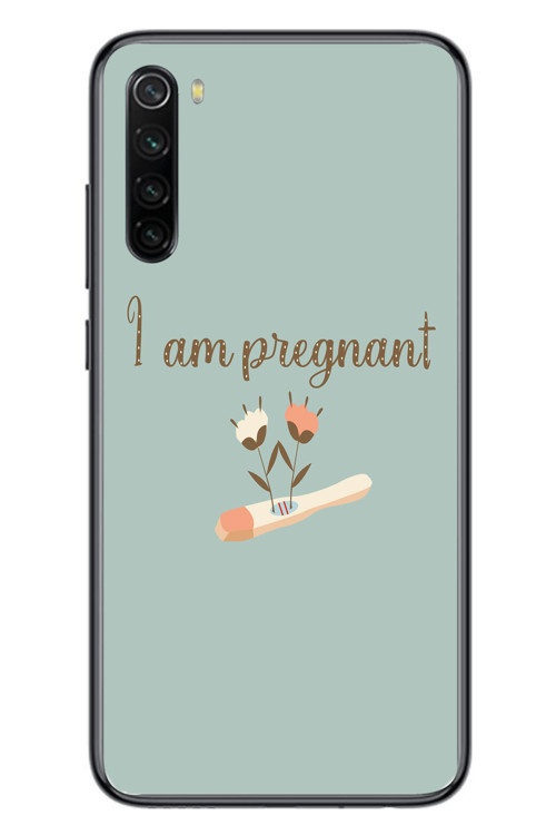 Redmi Note 8 Uyumlu I'm Pregnant Baskılı Silikon Kılıf
