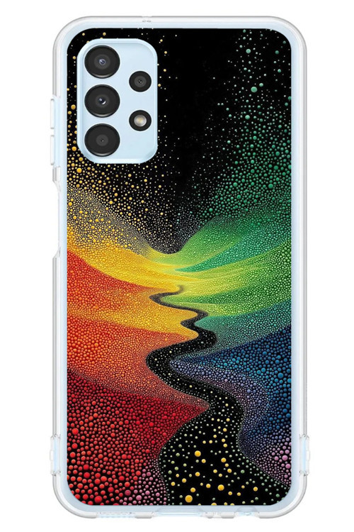 Samsung Galaxy A13 Uyumlu Renkli Yollar Baskılı Silikon Kılıf