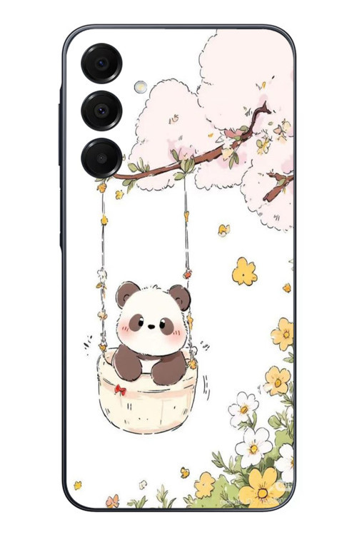 Samsung Galaxy A16 Uyumlu Sallanan Panda Baskılı Silikon Kılıf
