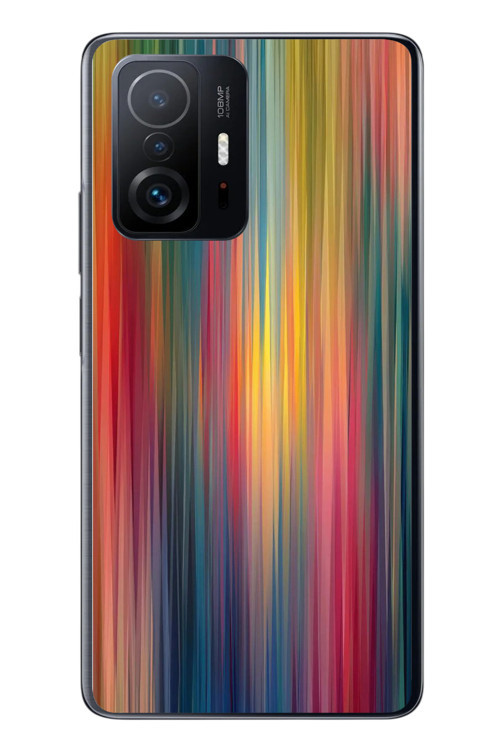 Xiaomi Mi 11 T-11 T Pro Uyumlu Gökkuşağı Karışımı Baskılı Silikon Kılıf