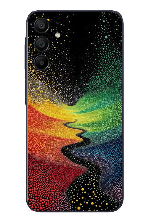 Samsung Galaxy A15 Uyumlu Renkli Yollar Baskılı Silikon Kılıf