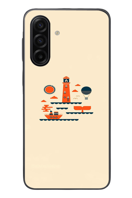 Samsung Galaxy A17 Uyumlu Sade Tatil Baskılı Silikon Kılıf