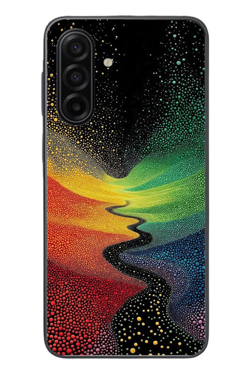 Samsung Galaxy A17 Uyumlu Renkli Yollar Baskılı Silikon Kılıf