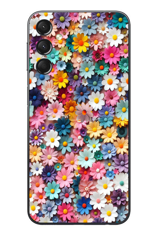 Samsung Galaxy A24 Uyumlu Pastel Çiçekler Baskılı Silikon Kılıf