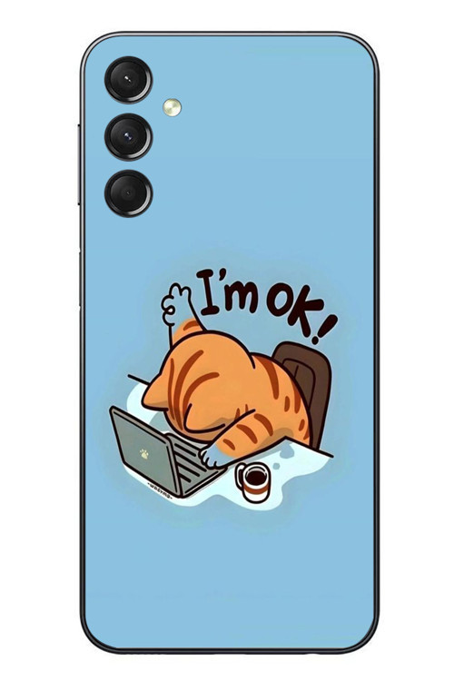 Samsung Galaxy A24 Uyumlu l'M Ok Baskılı Silikon Kılıf