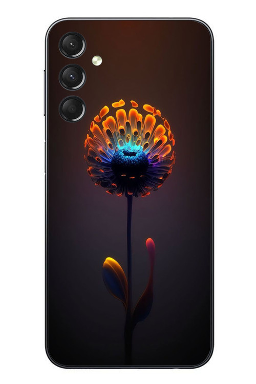 Samsung Galaxy A24 Uyumlu Büyülü Çiçek Baskılı Silikon Kılıf