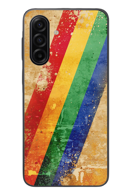 Samsung Galaxy A17 Uyumlu Yan Gökkuşağı Baskılı Silikon Kılıf