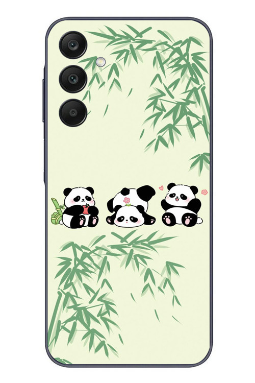 Samsung Galaxy A25 Uyumlu Panda Ailesi Baskılı Silikon Kılıf
