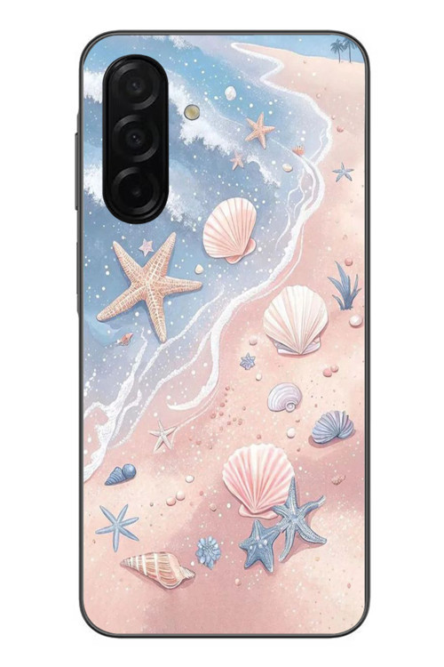 Samsung Galaxy A26 Uyumlu Deniz Yıldızı Kumsalı Baskılı Silikon Kılıf