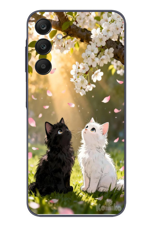 Samsung Galaxy A25 Uyumlu İlkbahar Kedileri Baskılı Silikon Kılıf