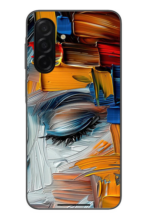 Samsung Galaxy A26 Uyumlu Göz Boyama Fırçaları Baskılı Silikon Kılıf