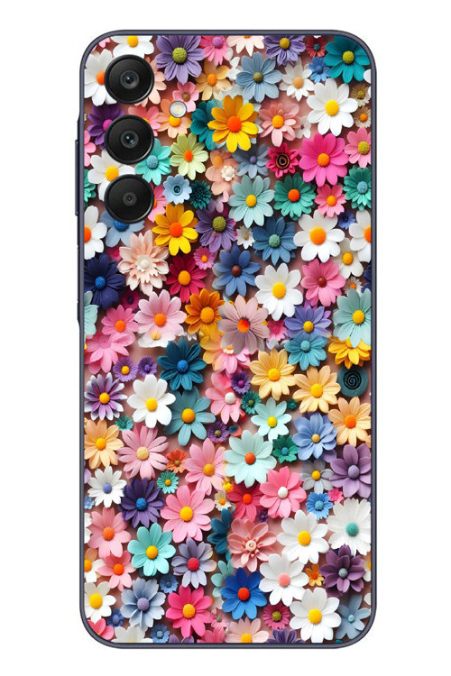 Samsung Galaxy A25 Uyumlu Pastel Çiçekler Baskılı Silikon Kılıf