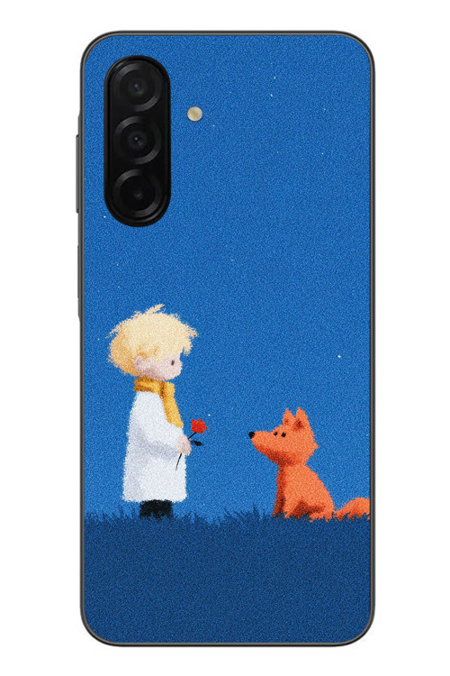 Samsung Galaxy A26 Uyumlu Sarışın Çocuk ve Köpek Baskılı Silikon Kılıf