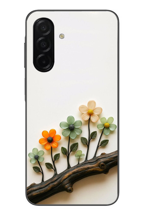 Samsung Galaxy A26 Uyumlu Dalda Açan Çiçekler Baskılı Silikon Kılıf