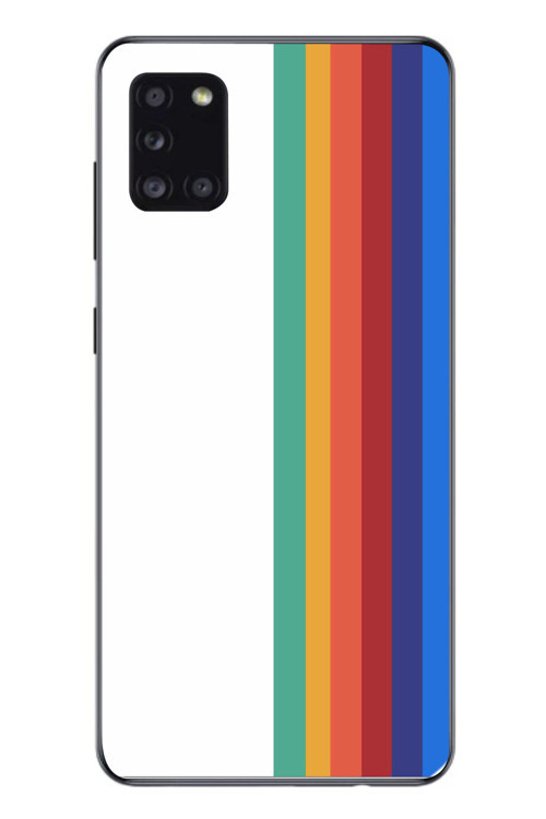 Samsung Galaxy A31 Uyumlu Gökkuşağı Baskılı Silikon Kılıf