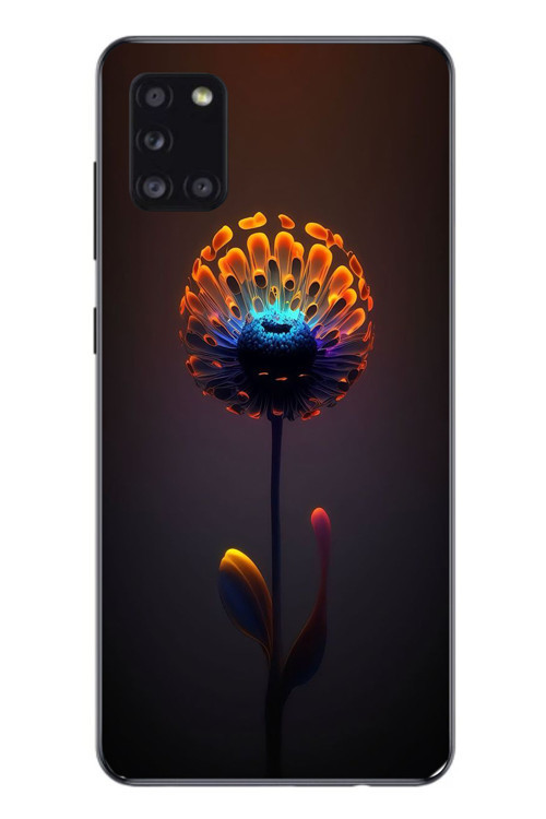 Samsung Galaxy A31 Uyumlu Büyülü Çiçek Baskılı Silikon Kılıf