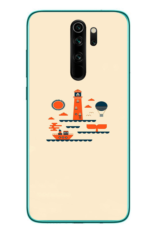 Redmi Note 8 Pro Uyumlu Sade Tatil Baskılı Silikon Kılıf