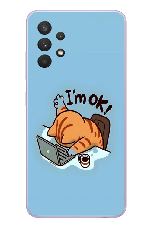 Samsung Galaxy A32 Uyumlu l'M Ok Baskılı Silikon Kılıf
