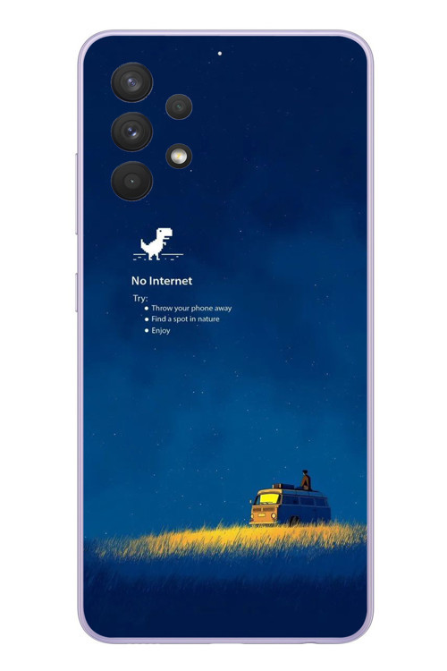 Samsung Galaxy A32 Uyumlu İnternet Yok Baskılı Silikon Kılıf