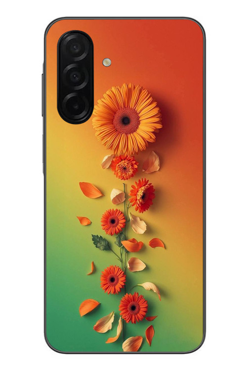 Samsung Galaxy A26 Uyumlu Ayçiçeği Bükleleri Baskılı Silikon Kılıf