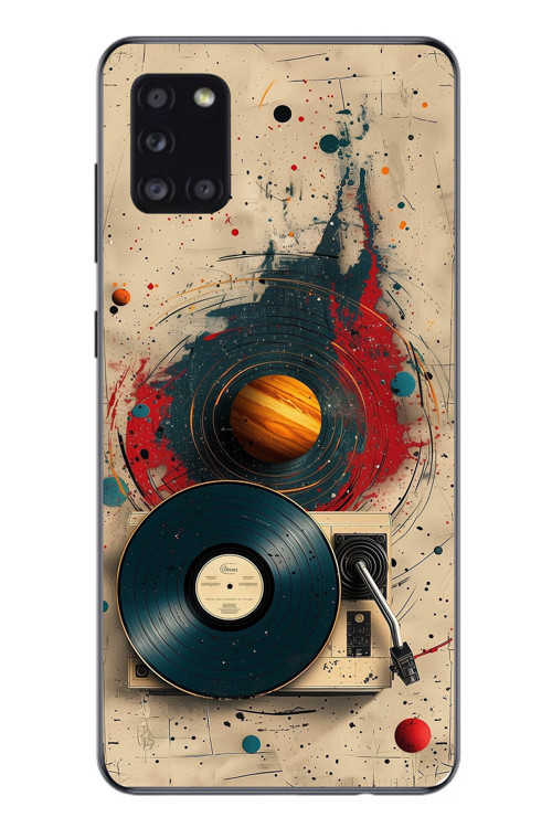 Samsung Galaxy A31 Uyumlu Plak Gezegeni Baskılı Silikon Kılıf
