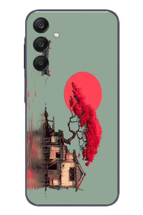Samsung Galaxy A25 Uyumlu Sahil Evi Baskılı Silikon Kılıf