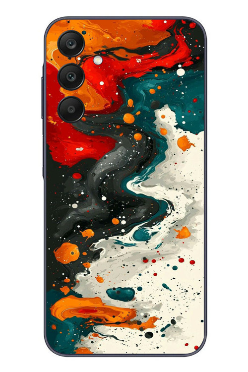 Samsung Galaxy A25 Uyumlu Boya Karışımı Baskılı Silikon Kılıf