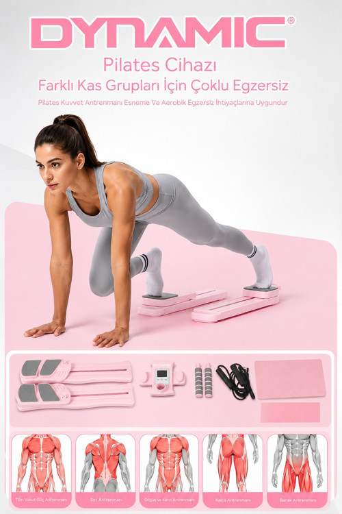 Pilates Aleti Katlanabilir Kaydırmalı Egzersiz Sistemi Portable Pilates Reformer
