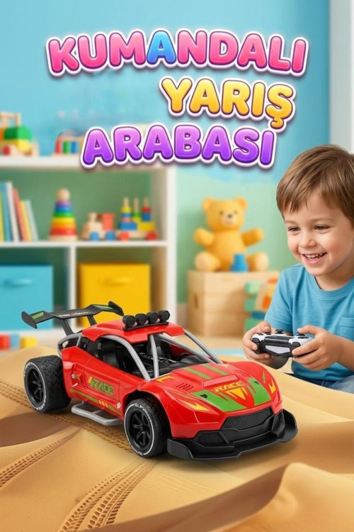 Super Speed Racing 1:20 Ölçekli Şarjlı Uzaktan Kumandalı Araba - 4 Kanallı Yarış Arabası KIRMIZI