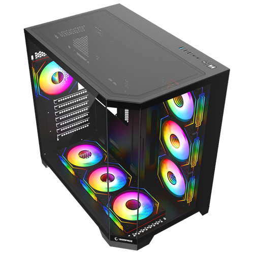 MEGA V1 850W 80+ Bronze Tempered Glass USB3.0 ARGB Siyah ATX Gaming Kasa