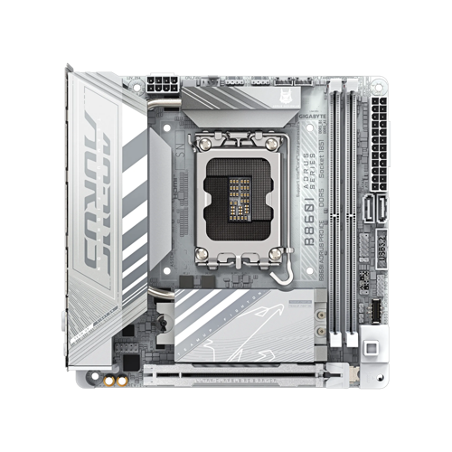GIGABYTE B860I AORUS PRO ICE WIFI7 9200MHz OC DDR5 Soket 1851 M.2 USB4 HDMI DP Mini-ITX Anakart