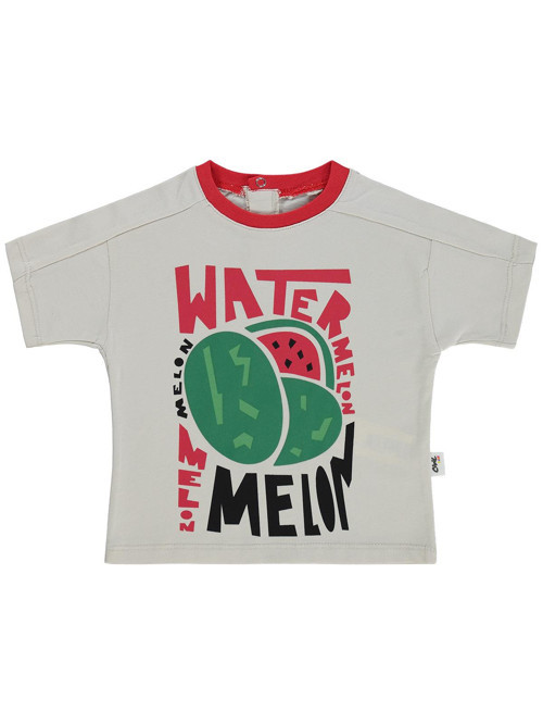 Watermelon Baskılı 6-18 Ay Tişört - Bej